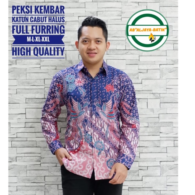 Batik Pria PEKSI KEMBAR FULL FURING Katun Halus Ori Solo