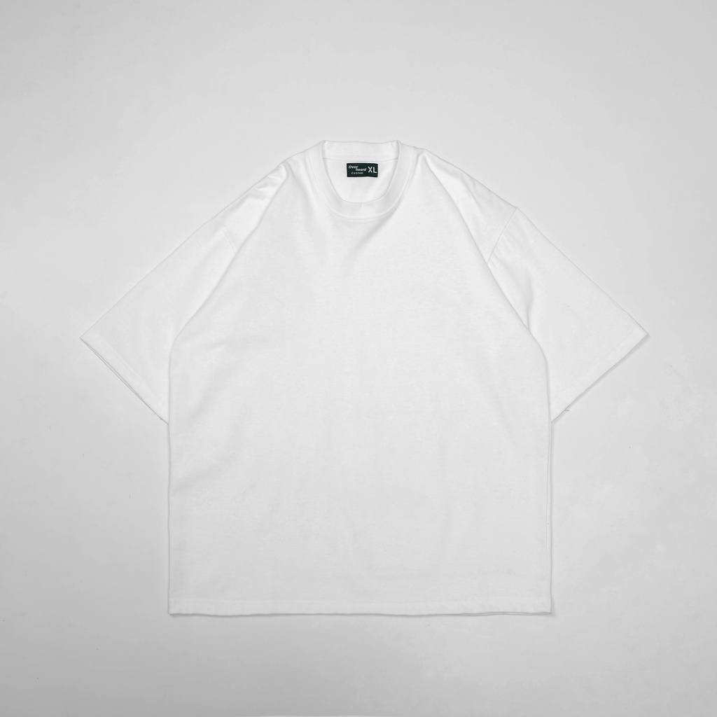 OVERHEARD Oversize T-Shirt White Baju Polos Putih