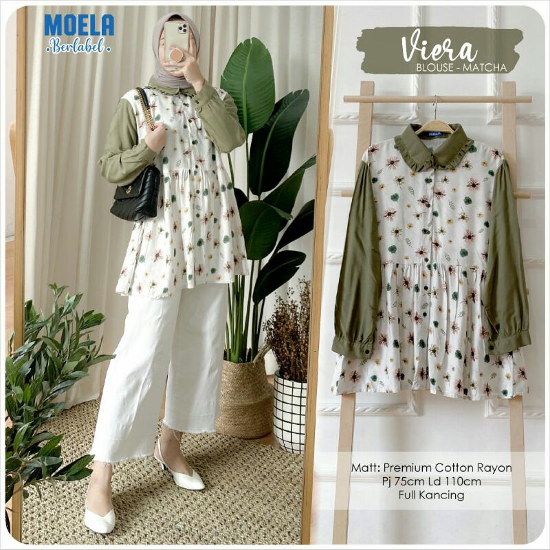 VIERA BLOUSE MOELA / ORIGINAL MOELA BERLABEL / BLOUSE / REAL PICT / BLOUSE BUSUI FRIENDLY