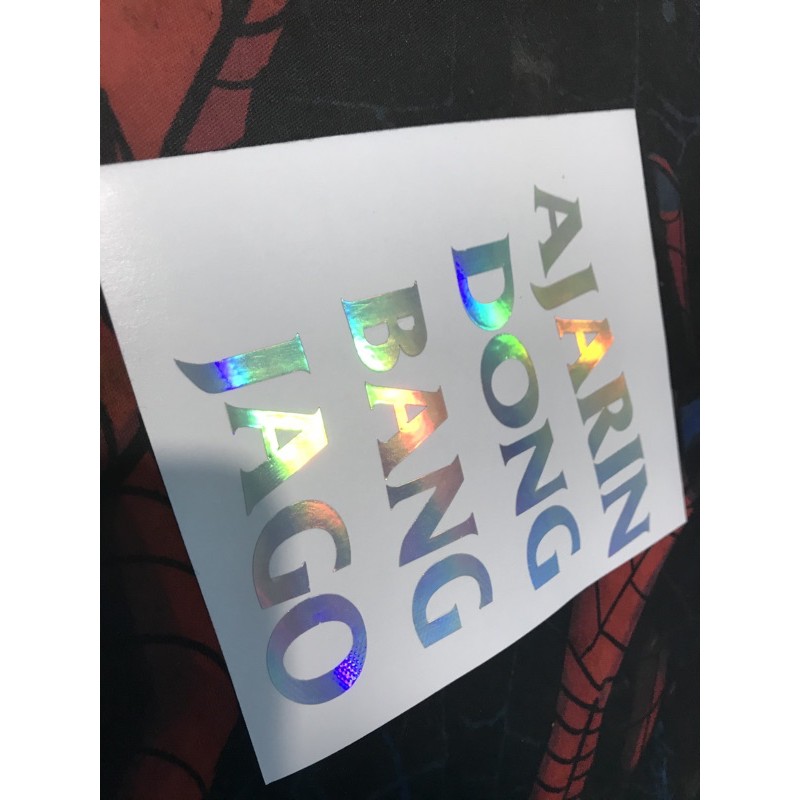 

Sticker Cutting Ajarin Dong Bang Jago Hologram