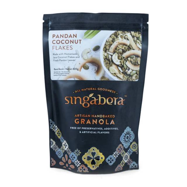 

Singabera Granola Keping Kelapa Rasa Pandan Artisan Handbaked 400 gr