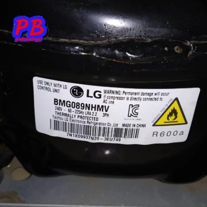 kompresor kulkas LG inverter 2 pintu dan freezer 6 rak