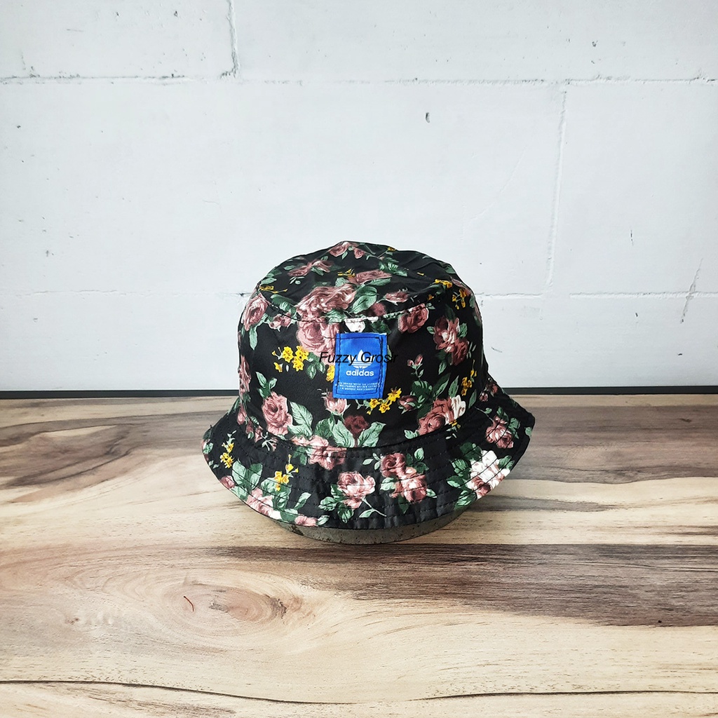 Topi Bucket Hat Polos Logo Pria Wanita Dewasa