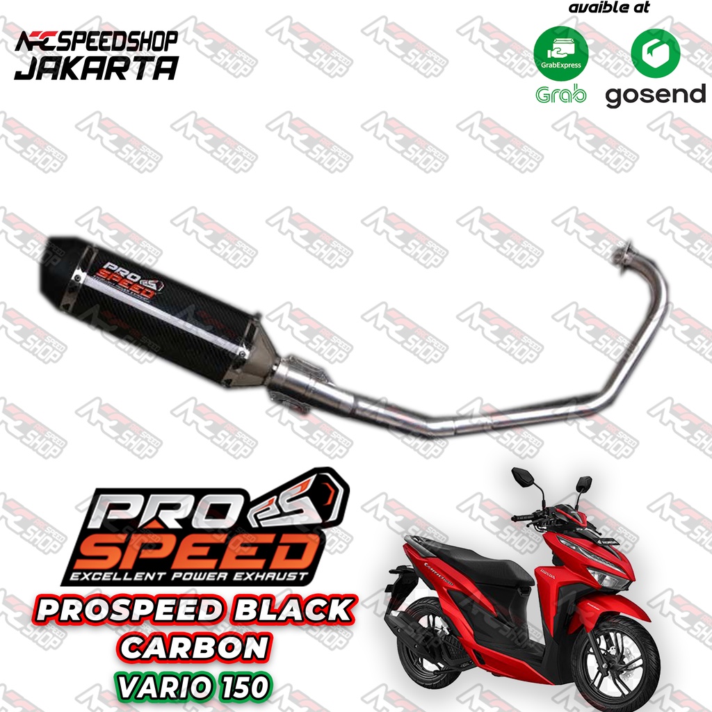 Knalpot Prospeed Vario 150 Black CARBON Fullsystem