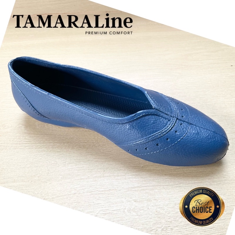 Sepatu Karet Wanita Suster Dewasa / Remaja - TAMARALINE 115 / Bahan Premium Lentur Empuk Ringan Kuat Anti Slip Anti Air / Model Casual Capung Balet Santai Rumah Kerja Outdoor Kamar Mandi  Murah Original