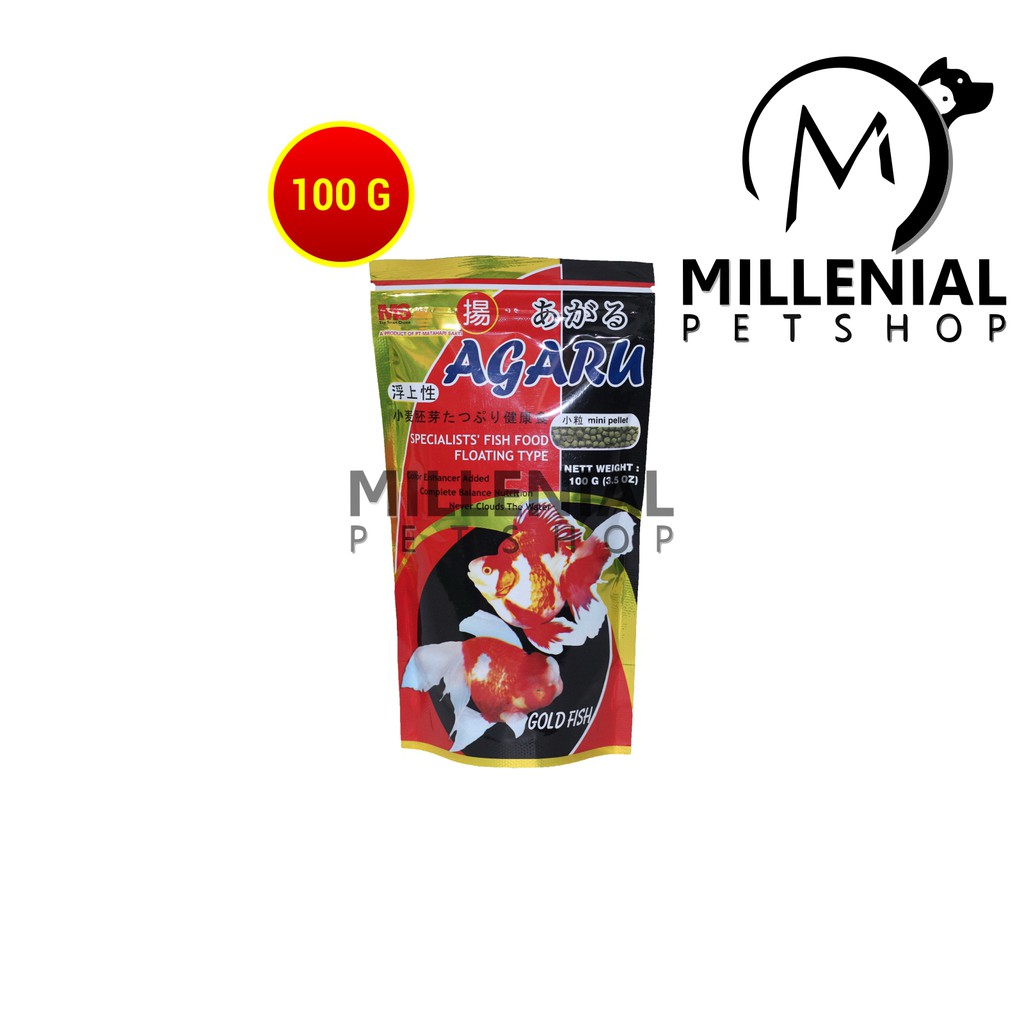 Makanan Ikan Pelet Ikan Hias Agaru Gold Fish Floating Type 100 Gram