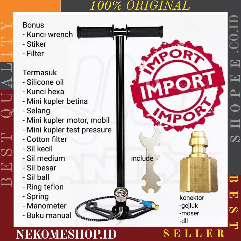 POMPA PUMP KOMPA PCP HILL BULL GX 4500 PSI POMPA SENAPAN ANGIN PAINTBALL GUN ORIGINAL IMPORT LTX030