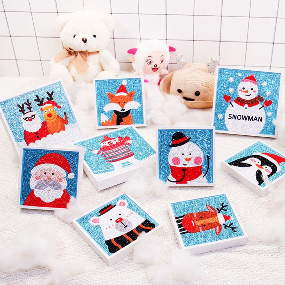 R-flower 5D Berlian Lukisan Perlengkapan Pesta Full Bor Seni Kerajinan DIY Merry Christmas