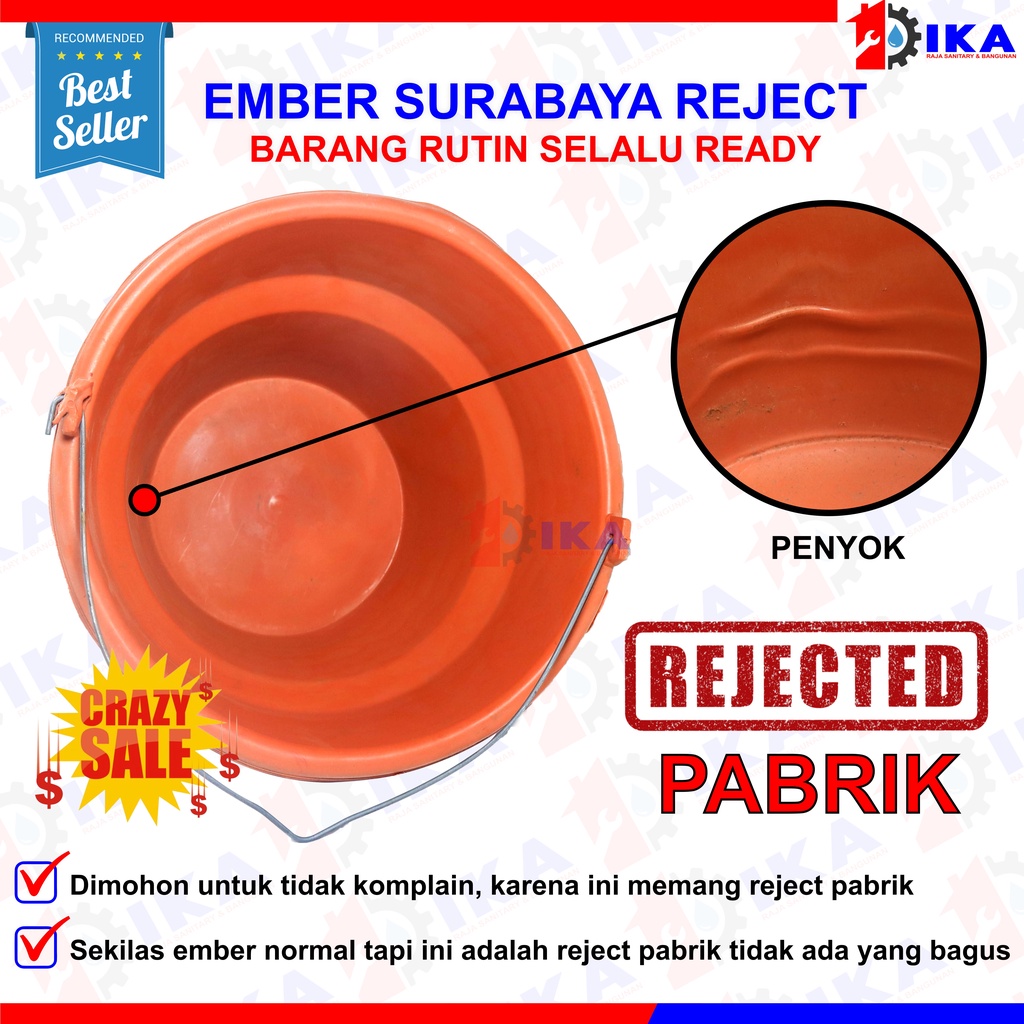 TERMURAH ! Ember cor hijau / ember murah / ember cupang (BARANG REJECT PABRIK ADA MINUS BIBIR ROBEK)