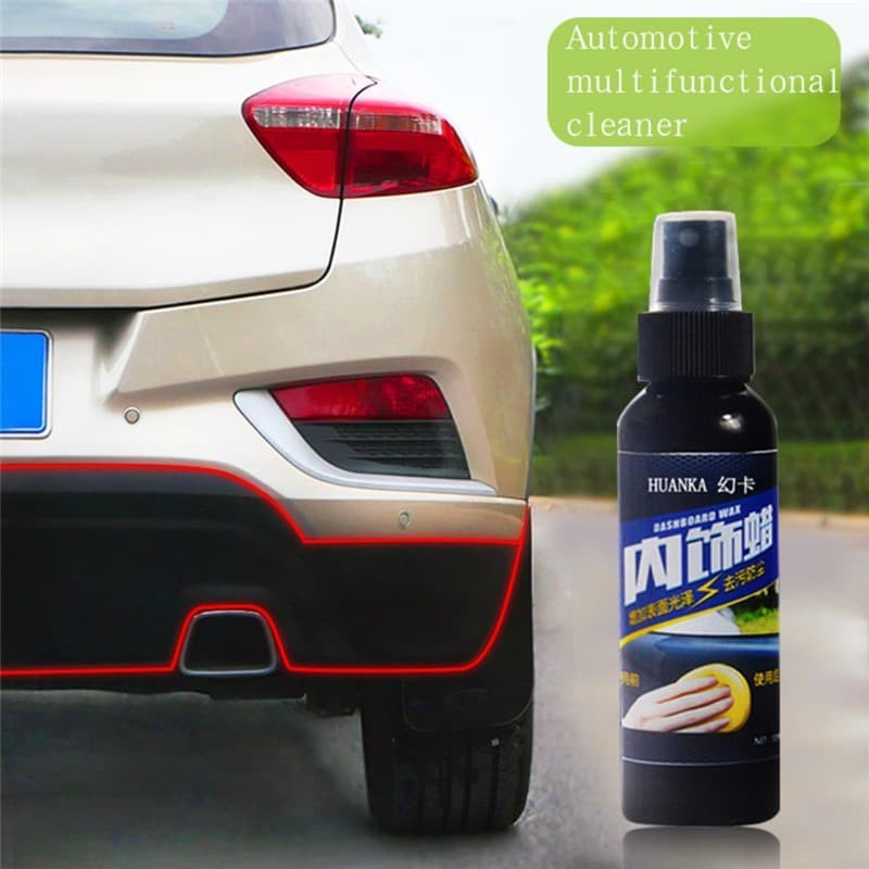 HUANKA Semir Ban Jok Karpet Car Tire Wheel Dashboard Waxing Cleaner 120ml - HK120 - Black