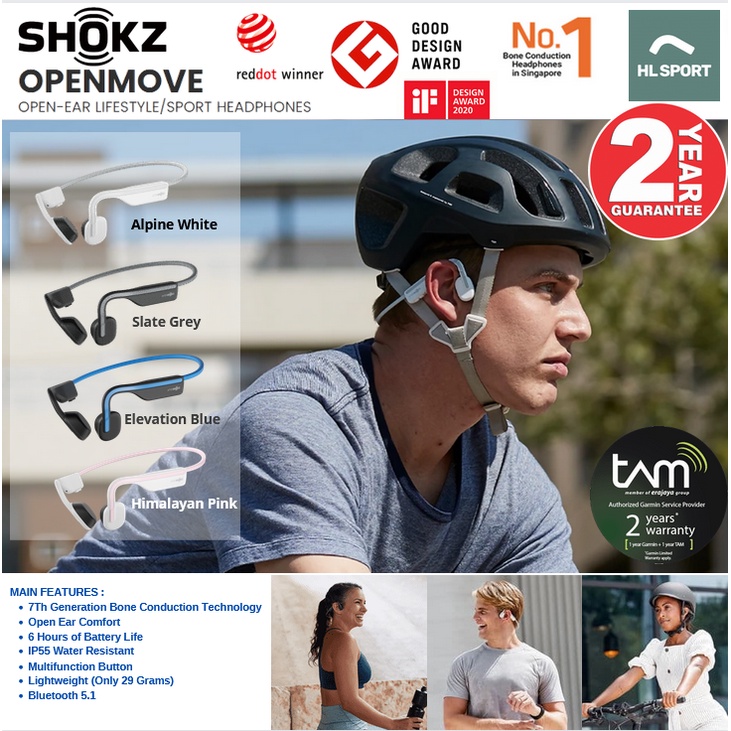 Bluetooth Headset OpenMove Shokz Aftershokz Wireless Bone Conduction Headphone