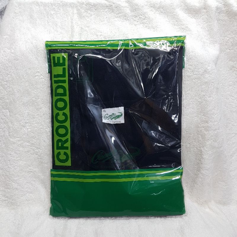 3 pc Singlet pria merk crocodile hitam, biru