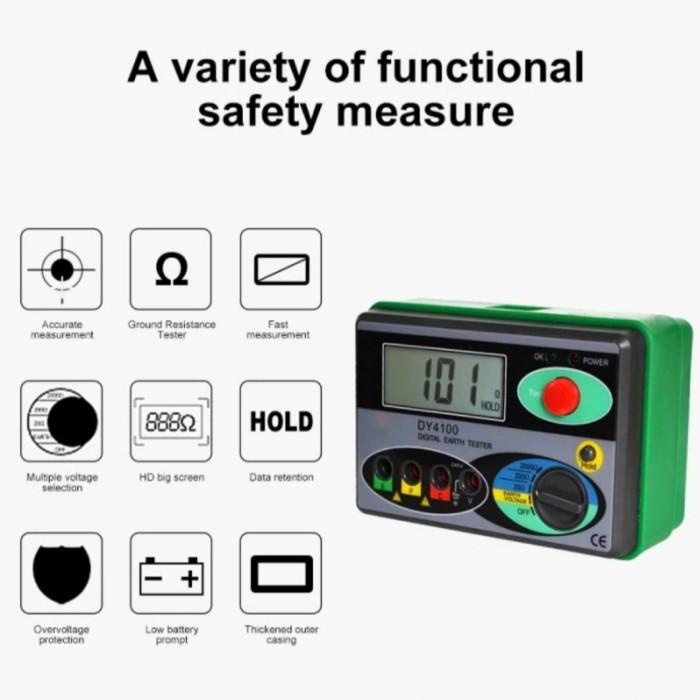 Digital Earth Tester Gronding DY 4100 Megger Earth Tester