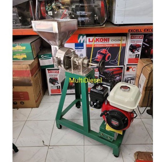 Mesin giling  bumbu  stainless 6inch+Mesin penggerak HONDA GP160