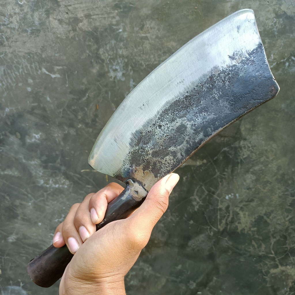 Pisau Cacah Daging tebal 8 mm - Pisau Cacah tulang Besar- pisau potong Ayam - pisau dapur serbaguna