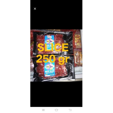 

daging slice 250gram. sumber frozen makmur