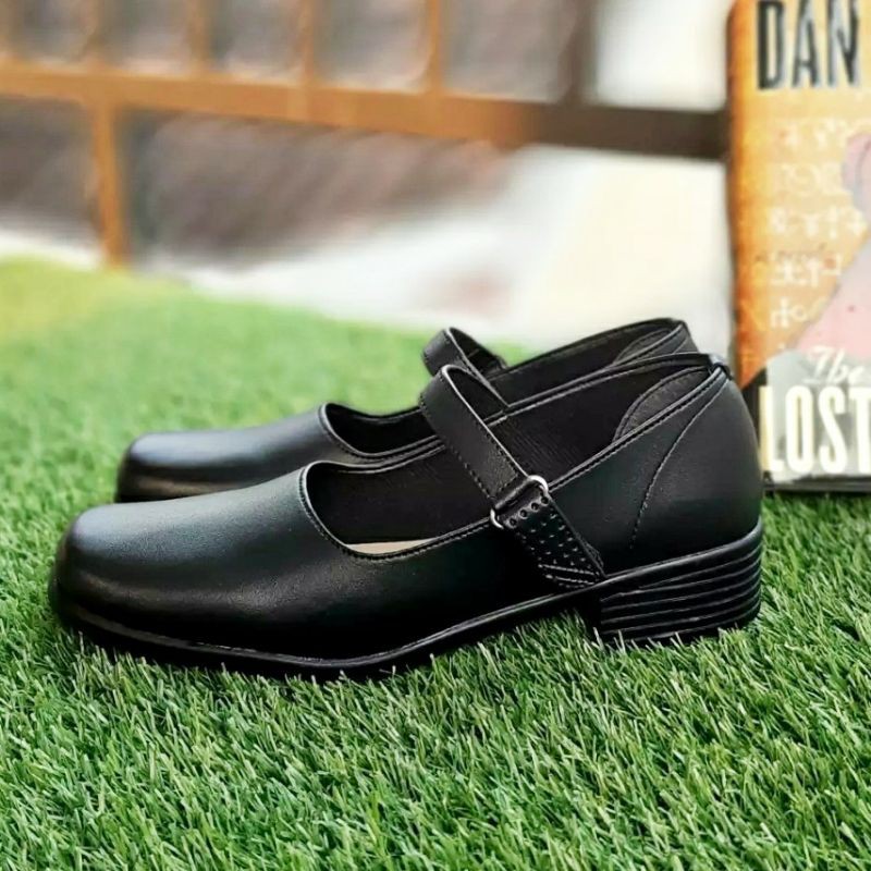 SEPATU PANTOFEL WANITA / SEPATU FANTOFEL PEREMPUAN / SEPATU KERJA WANITA HITAM HAK / SEPATU PASKIBRA WANITA