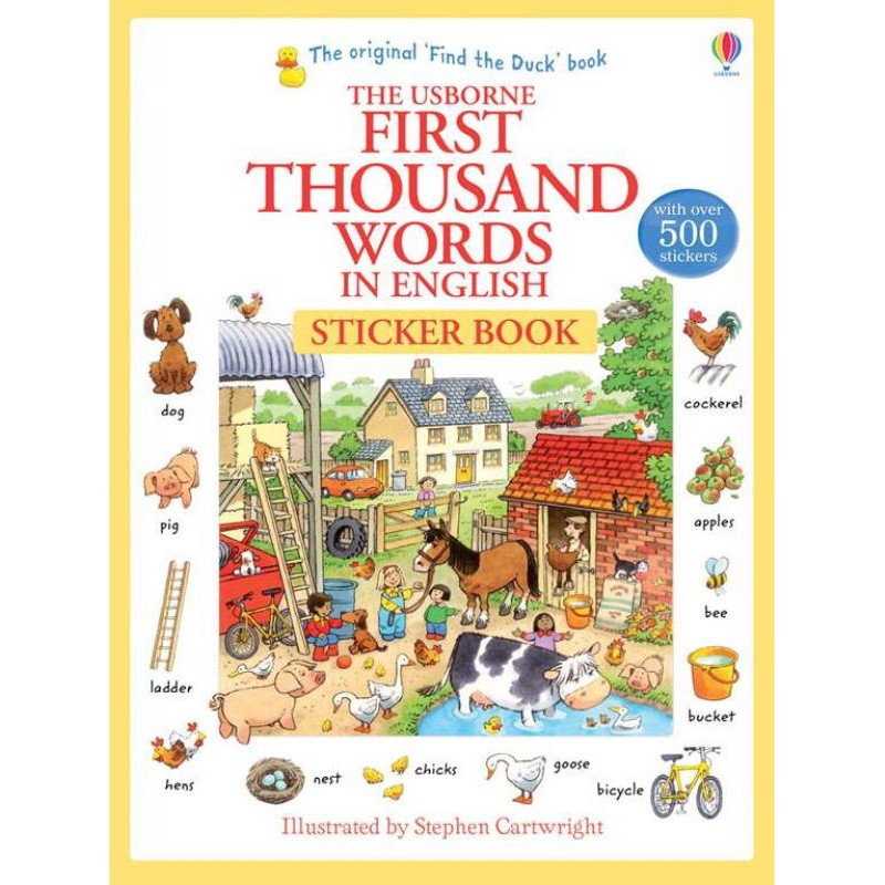 The Usborne First Thousand Words in English Sticker Book