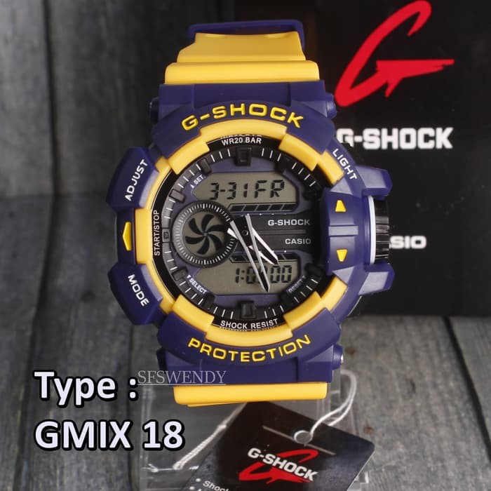 MURAH MERIAH SPECIAL EDITION     G Shock G Mix GBA 400 Kuning Ungu Jam tangan pria Murah