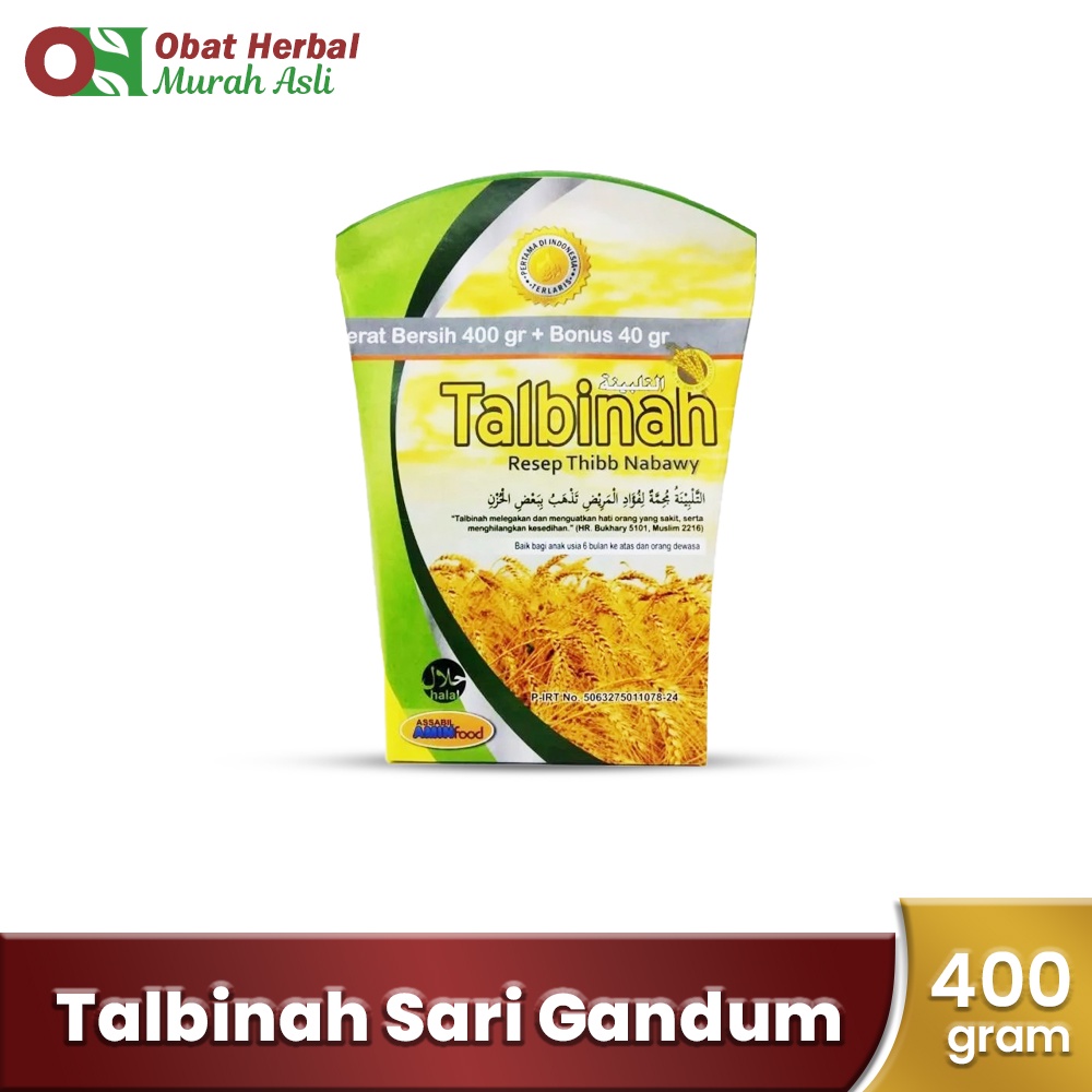 Talbinah Tepung Bubur Gandum Resep Thibb Nabawy Netto 400gr Bonus 40gr