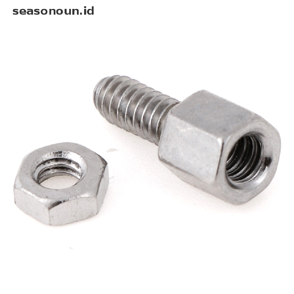 【seasonoun】 10Sets 5+7mm Header Plate Bracket Stud Bolt &amp; Nut Nuts Screw D-Sub VGA serial .