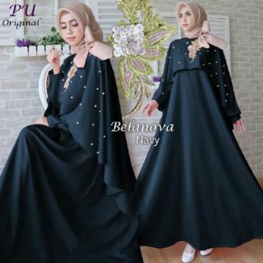Maxi BELANOVA bahan roberto cavalli tabur mutiara ori PU - maxi dress muslim terbaru