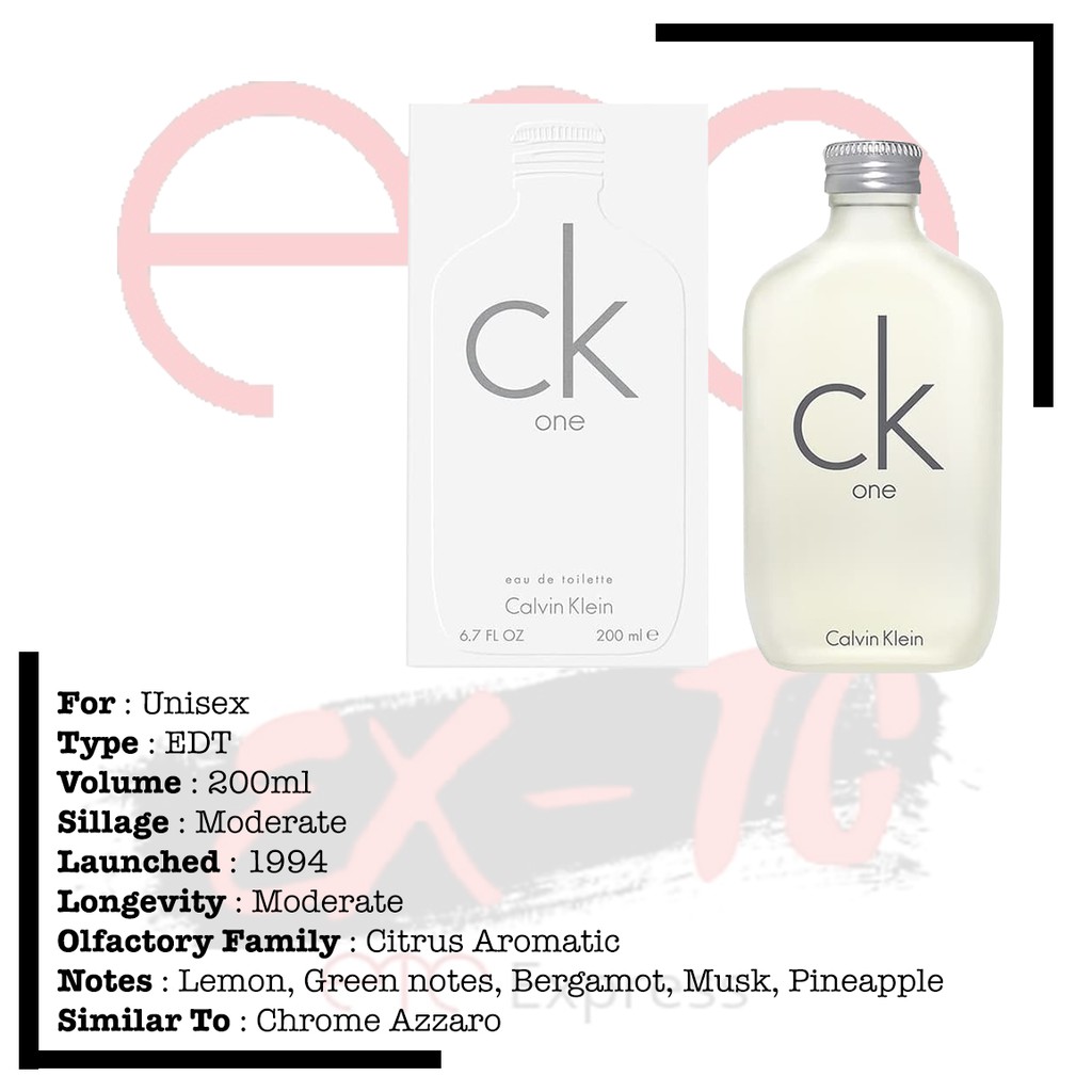 calvin klein ck one 200ml eau de toilette spray