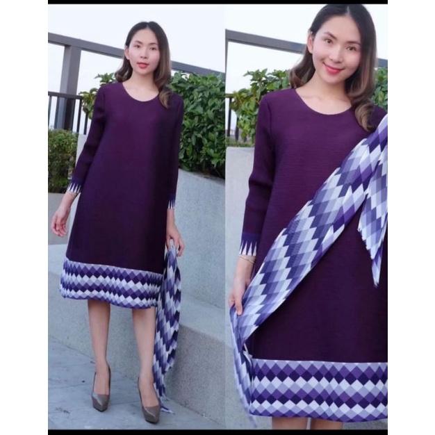 dress plisket premium / dress plisket +syal / dress plisket polos / dress plisket premium bangkok