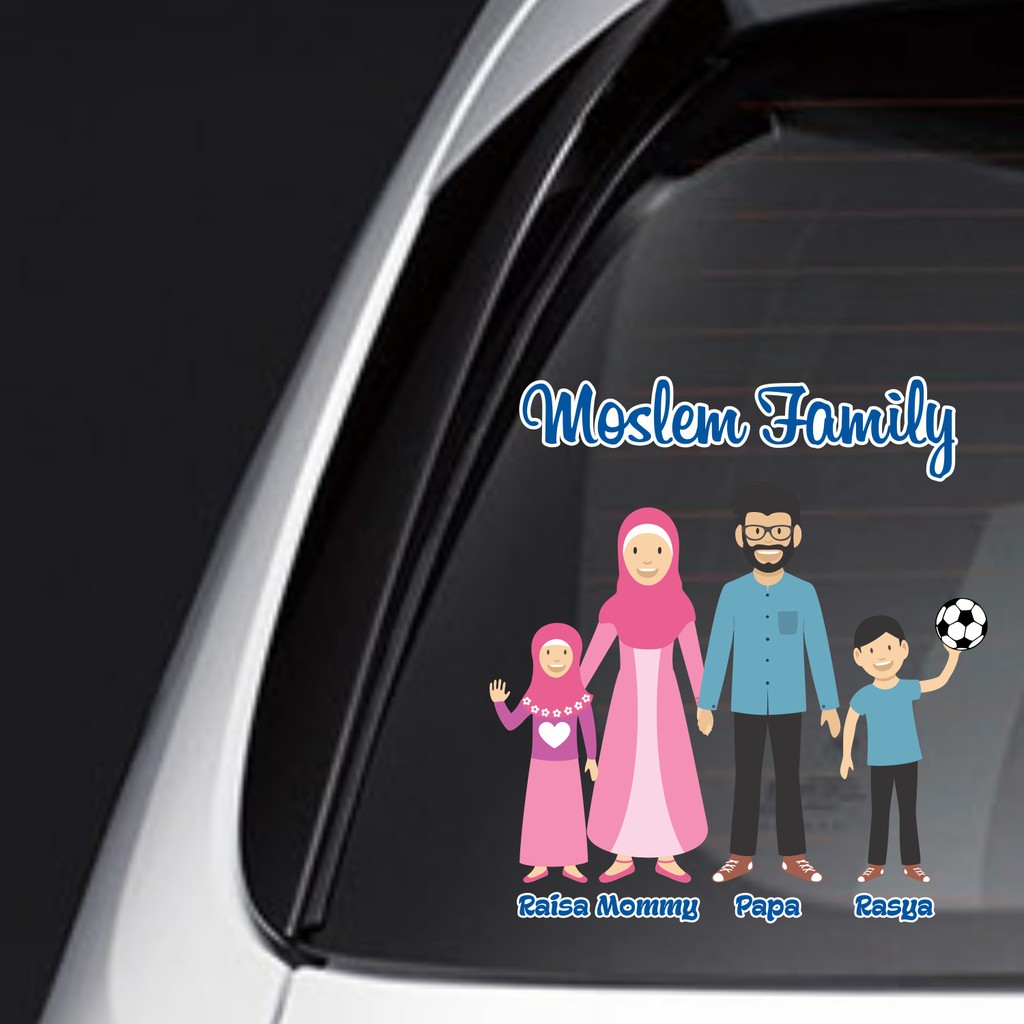 Sticker Family Keluarga Anak Mobil Baby Custom Ertiga Luxio 036