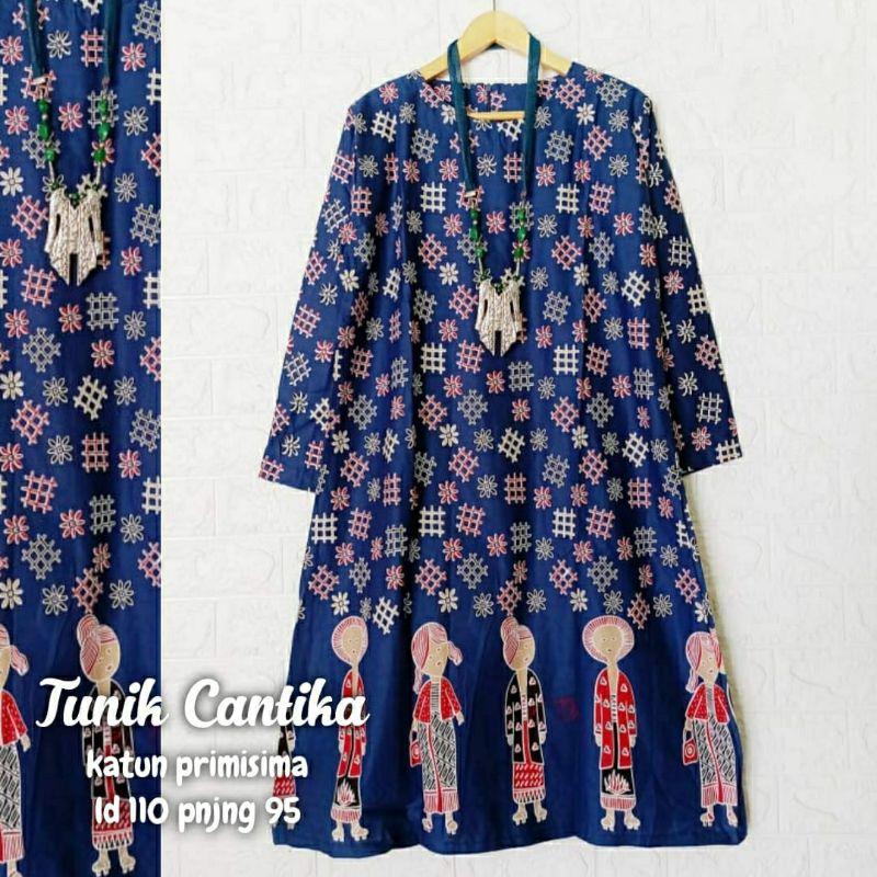 dress batik modern motif bu tejo
