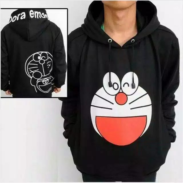 Bisa (cod) Sweater Hoodie Doraemon Pria Wanita Premium Bahan Tebal