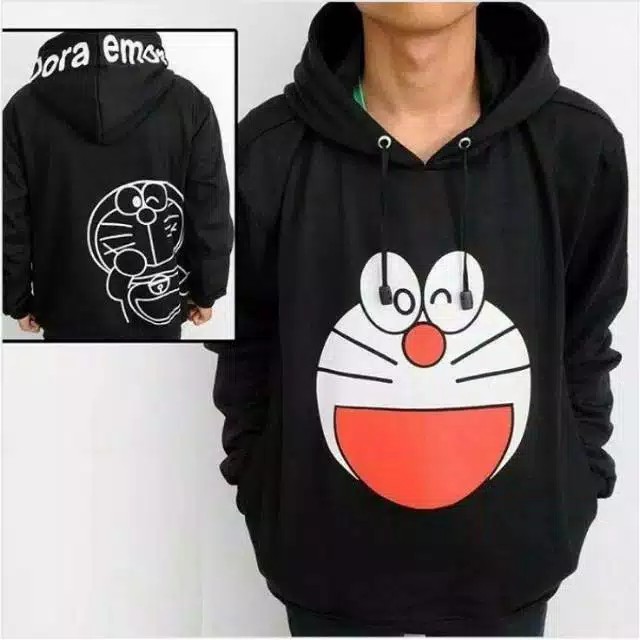 Bisa (cod) Sweater Doraemon Hoodie Pria Wanita Premium Fleece Tebal