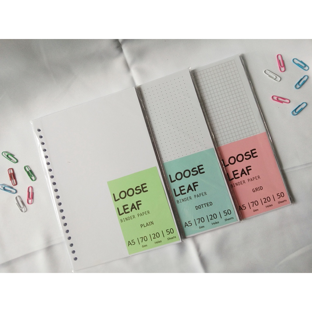

Loose Leaf A5 50 Lembar 20 Holes