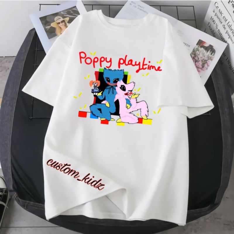 poppy playtime huggy buggy kaos anak unisex cowok/cewek