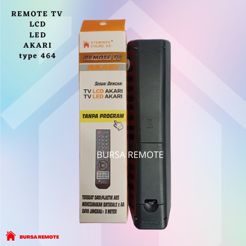 Remot Remote Multi TV LCD LED Akari type 464 OREN / ecer dan grosir