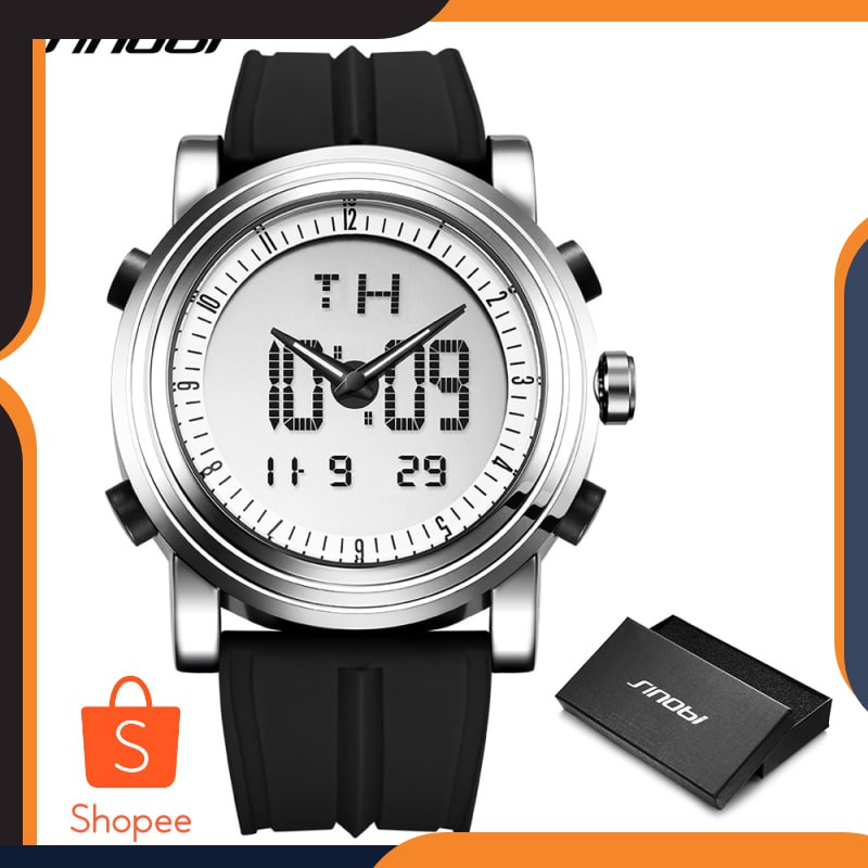 Jam Tangan Pria Terbaru 2020 SINOBI Men's Digital Wrist Watch Men Chronograph Watches Waterproof