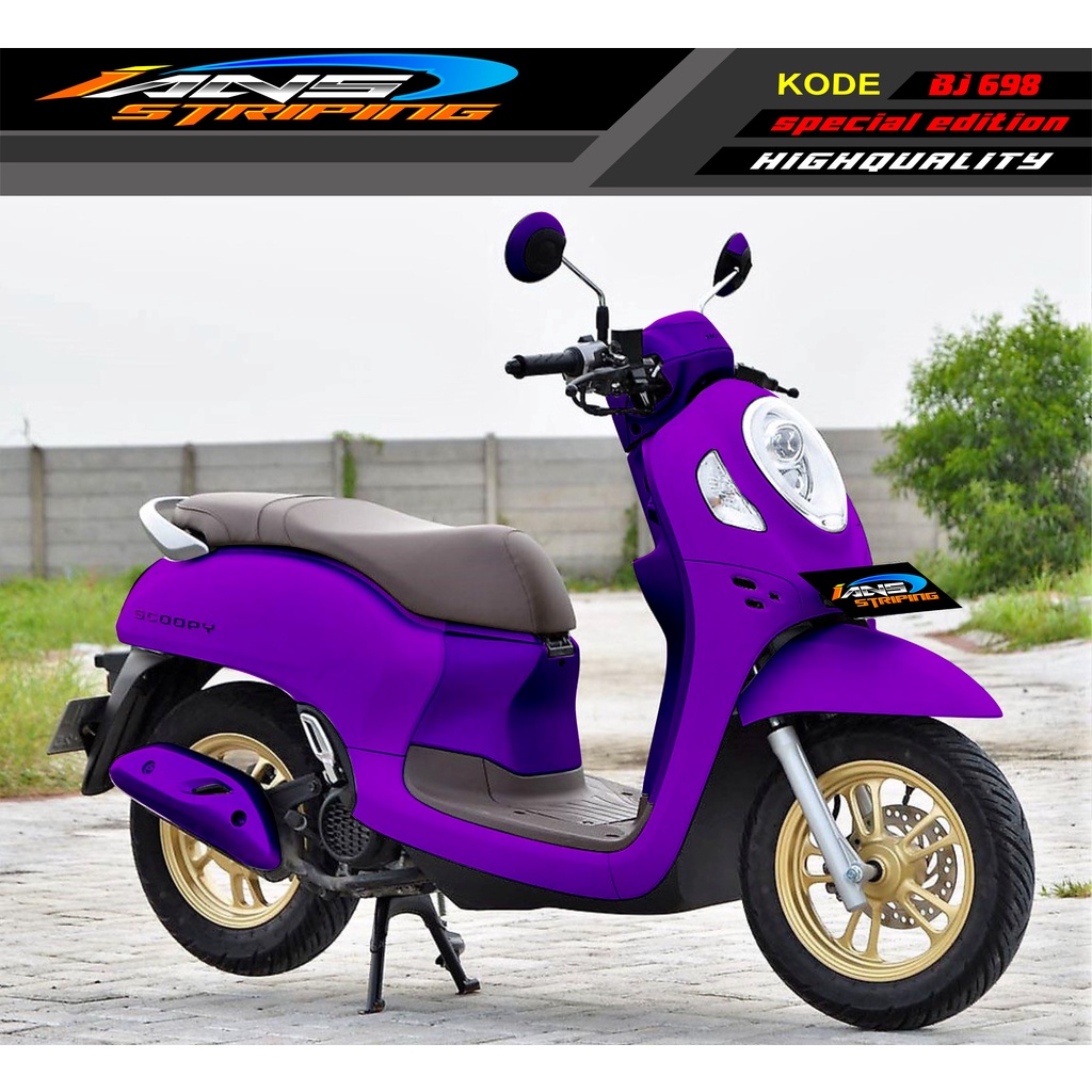 STICKER DECAL SCOOPY FULL BODY TERBARU / STICKER VARIASI SCOOPY WARNA TOSCA / STICKER FULL BODY POLOS