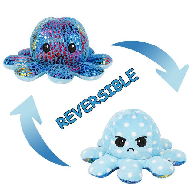 BONEKA GURITA / BONEKA OCTOPUS / FLIP GURITA GLOWING BLUE