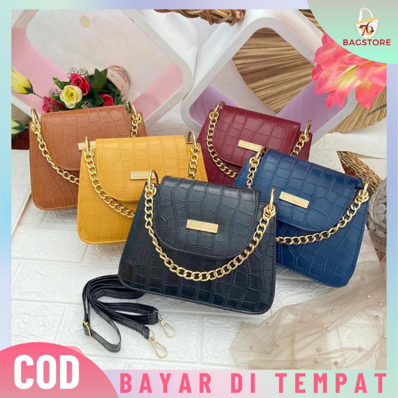 [REALPICT] S052 - TAS SELEMPANG WANITA - TAS RANTAI WANITA - TAS JALAN - 76BAGSTORE