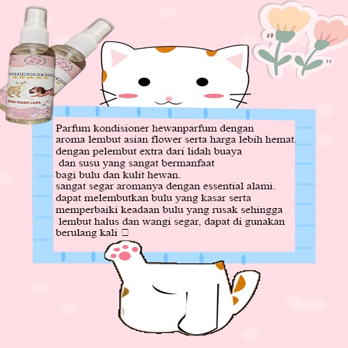 Parfuma kucing dan anjing aroma mawar dan aroma terapi 60 ml