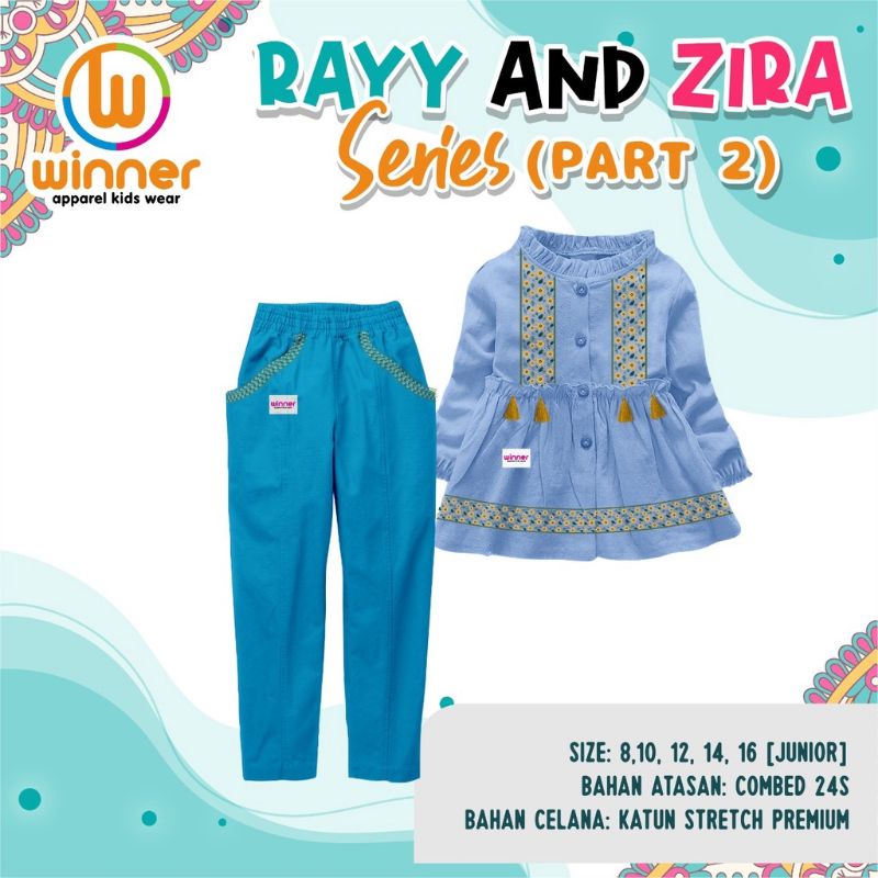 Setelan anak laki-laki dan perempuan set rayy and zira junior series winner size jumbo set kemko tunik rayy zira part 2 koko kemko winner