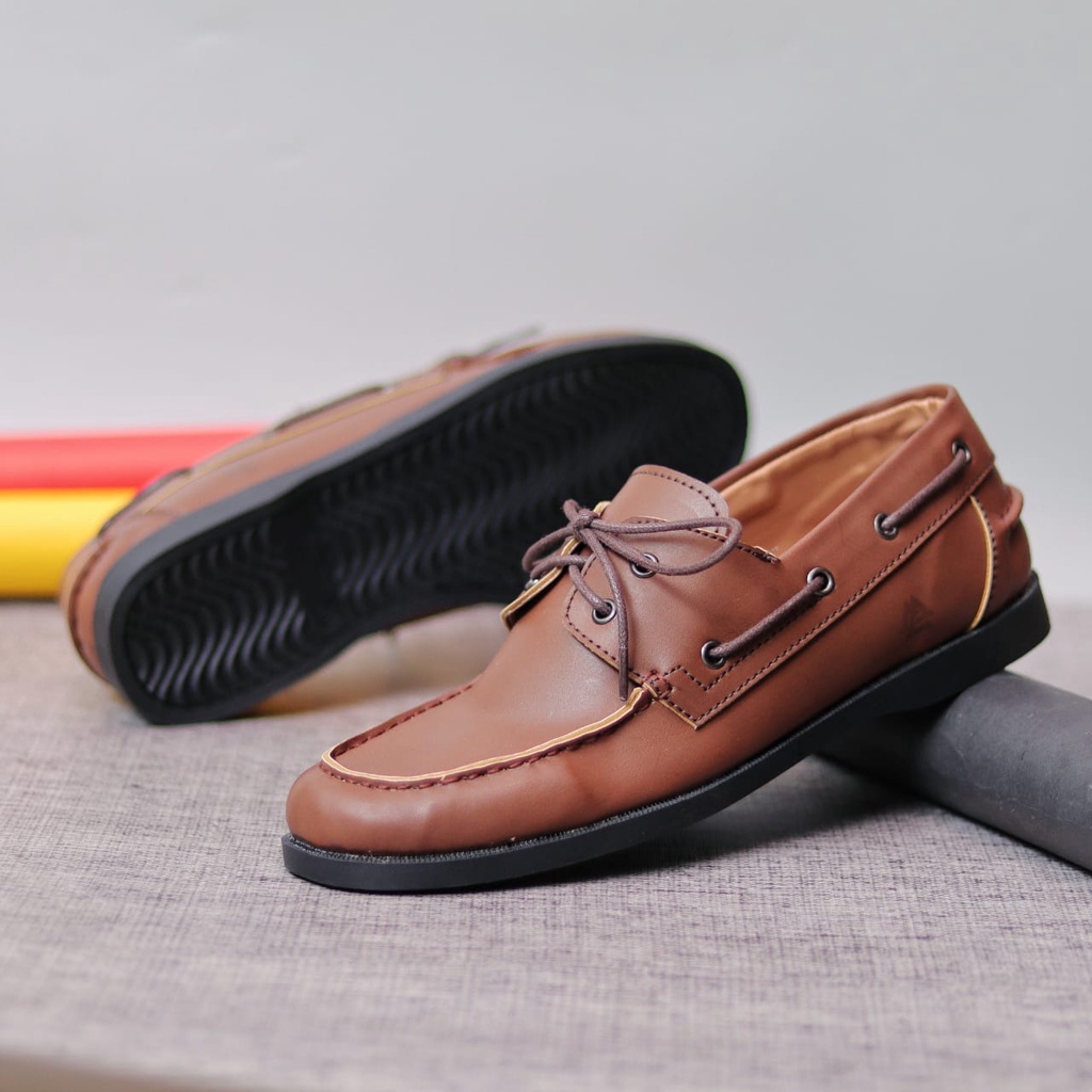 MOLK Sepatu Formal Casual Pantofel Hitam Tali Kerja Kantor Kuliah Kulit Pu