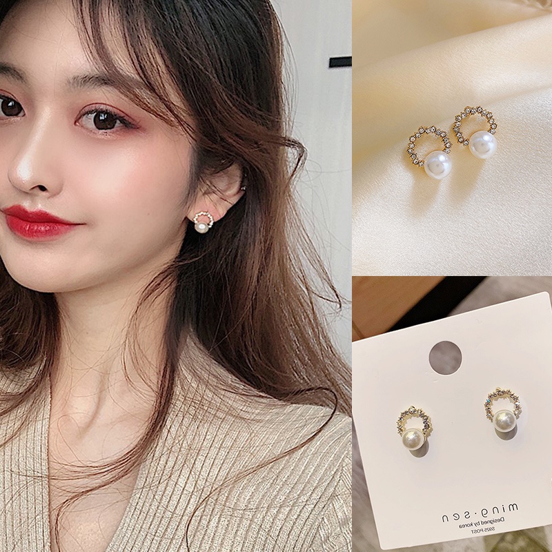 Anting Stud Gaya Retro Perancis Untuk Wanita