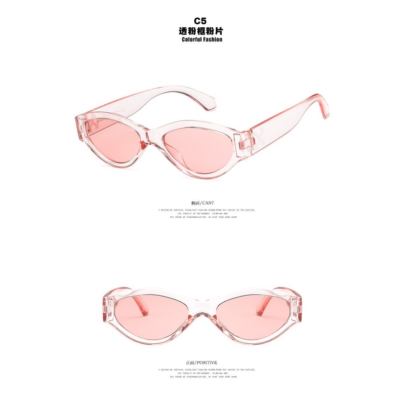 （YUZHU）COD Kacamata Cat Eye Gaya Korea untuk Wanita/Pria Western Oval Retro Shades Untuk Wanita