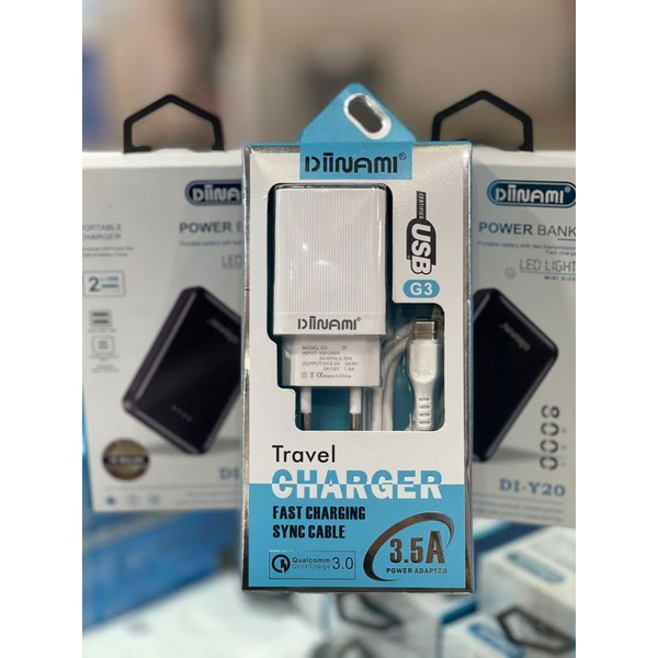 Charger Diinami G3 Type C Qualcomm QC 3.0 3.5A Fast Charging