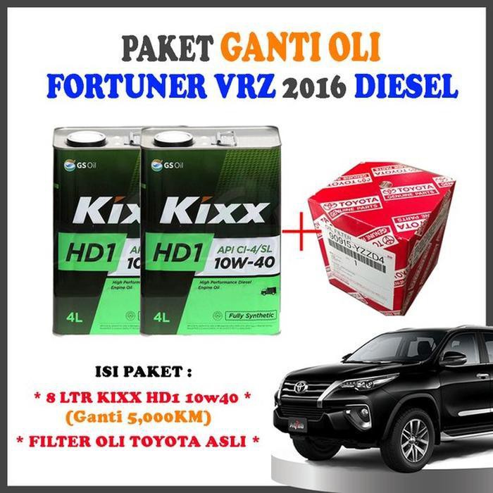 Paket GANTI OLI Innova Reborn Fortuner VRZ 2016 Diesel --- Kixx H