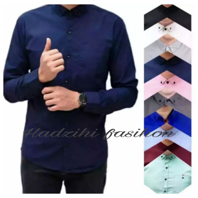 Kemeja polos distro premium lengan panjang | kemeja polos lengan panjang distro premium