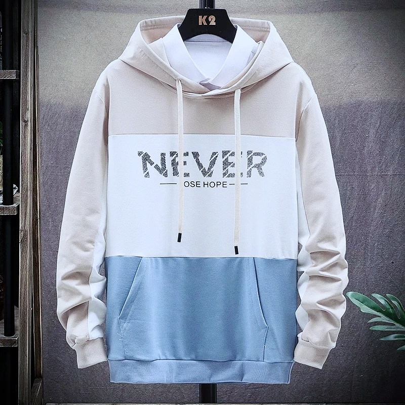 Never Lose Hope Hoodie Pria Tebal Bahan Fleece