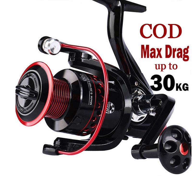 reel pancing besi 13BB asli 10kg drag 5.2:1 Metal Front Drag Menangani Kumparan Air Asin Memancing Gear GOLDEN SHARK