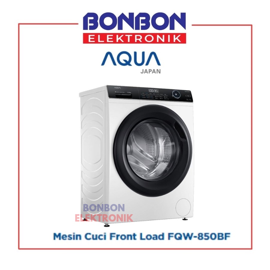 AQUA Mesin Cuci Front Loading 8KG FQW-850BF / FQW 850 BF INVERTER 8 KG